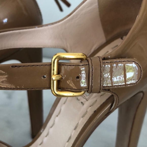 Miu Miu patent leather espadrille sandal heels - Picture 7 of 8